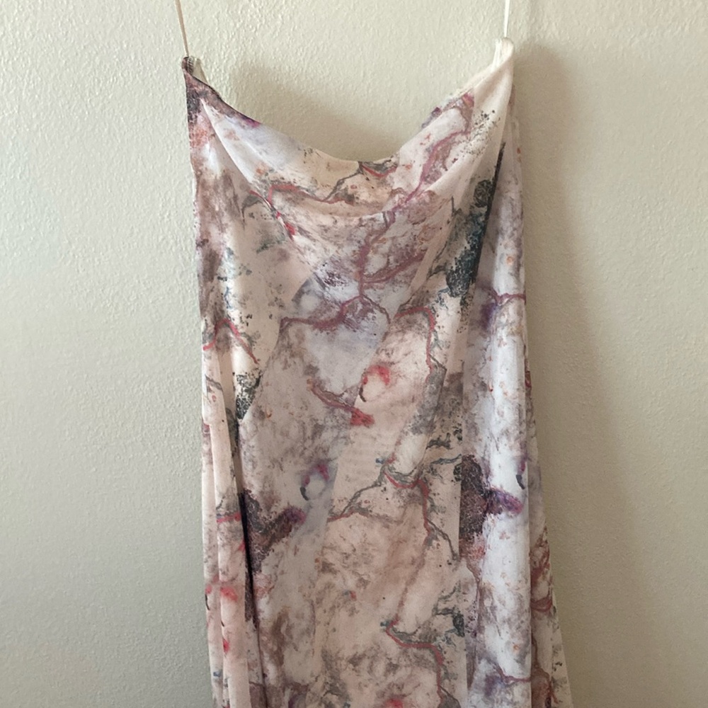 Zara strapless marble dress Small